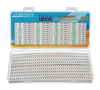 AUKENIEN 1206 SMD Resistencias 45 Valores 1800 Piezas 0R a 10M Ohm Resistencia 1/4W SMT Resistor Surtido Kit con ±5% Tolerancia