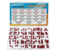 AUKENIEN 23 Valores 165 Piezas Condensador de Película de Polipropileno Metalizado 400V 10nF a 1uF 630V 1nF a 1uF CBB22 Kit de Surtido de Condensadores