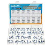 AUKENIEN 24 Valores 120 Piezas Potenciometro 100 200 300 470 500 220 1K 2K 3K 4,7K 5K 150K 10K 20K 30K 47K 50K 100K 200K 300K 470K 500K 1M 2M Ohm Kit Potenciometros Vertical Resistencia Variable