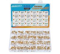 AUKENIEN 24 valores 600 piezas Kit surtido de Condensador Cerámico uF nF Condensadores Electroliticos Monolíticos Multicapa de 10pF a 100nF Ceramic Capacitors
