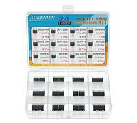 AUKENIEN Mosfet Transistor 12 Valores 24 Piezas IRFZ44N IRF510N IRF520N IRF530N IRF540N IRF640N IRF740 IRF820 IRF830 IRF840 IRF3205 IRF9540N IRF Transistores de Potencia TO-220