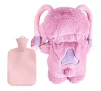 Auklet®Botella Caliente Animal - Botella Caliente Peluche Alien, Regalo para Niños & Amigos, Decoración Sala, Fuente Calor Invierno, Jouet para Niños, Calentamiento Manos & Pies (Rosa)