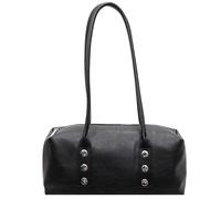 Aukojoy Bolso bandolera retro de PU con remaches para mujer, gran capacidad, bolso hobo casual con cremallera, bolso con asa para viajes, gimnasio, yoga, citas, Negro , 12.99x5.12x8.27Zoll