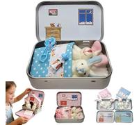 Aukojoy Little Pocket Bunny, Conejo de bolsillo pequeño, relleno de cesta de Pascua, adopción de conejito para mascotas, cestas decorativas de Pascua, mini casa de peluche (A)