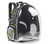 BEIKOTT Mochila transportadora para Gatos, Mochila para Perros, Mochila de Burbujas para Mascotas para Gatos pequeños, Cachorros, Perros, Conejos, Mochila de cápsula Transparente aprobada por