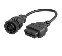 Aukson D24C OBD2 Cable adaptador de 14 pines a 16 pines para dispositivo de diagnóstico OBD de 40 cm profesional compatible con MB Sprin ter V W/LT Cable adaptador de OBD2 a OBD1 14 pines redondo