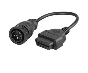 Aukson D24C OBD2 Cable adaptador de 14 pines a 16 pines para dispositivo de diagnóstico OBD de 40 cm profesional compatible con MB Sprin ter V W/LT Cable adaptador de OBD2 a OBD1 14 pines redondo