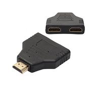 Aukson Divisor HDMI F63 1x2 - 1080P HDMI Distribuidor con 1 Entrada a 2 Salidas, Compatible con conexión Dual para TV, Monitor, proyector, Amplificador de señal para una Calidad de Imagen nítida