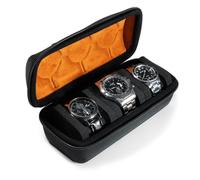 AUKURA Estuche de viaje con 3 rollos de reloj SLOTHard con cremallera y organizador para hombres y mujeres, con almohada antimovimiento para reloj (3 ranuras)