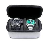 AUKURA Estuche de viaje para reloj (gris, 2 ranuras)