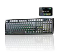 Aula F108 Pro Display Teclado Mecánico Nimbus Switch RGB Hot Swap 8000mAh Macro Gaming Teclado Gris