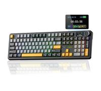 Aula F108 Pro Display Teclado Mecánico Reaper Switch RGB Hot Swap 8000mAh Macro Gaming Teclado Negro