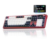 AULA F108 PRO - Wireless Mechanical Keyboard with Screen&Knob,Hot Swappable Gaming Keyboard with 8000mAh Battery,Pre-lubed Switches,RGB Backlit,PBT Keycaps Creamy Sounding Computer Keyboards,104 Keys
