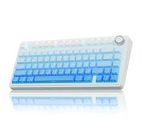Aula F75 Pro Teclado mecánico inalámbrico, 75% Junta Teclado Personalizado Intercambiable en Caliente, retroiluminación RGB, interruptores lineales prelubridos, Teclas PBT Impresas Laterales, Teclado