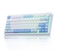 AULA F75 Teclado mecánico para juegos, 2,4 G/Type-C/BT5.0, 75% con botón multifunción, estructura de la junta, inalámbrico, intercambio en caliente, RGB