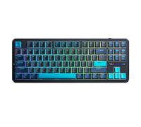Aula F87 Mecánico RGB TKL GrayWood V4 Switch Wireless Macrol Hot Swap Teclado Negro
