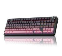 AULA F99 Pro Teclado mecánico inalámbrico con perilla, teclado triple BT5.0/USB-C/2.4 GHz, interruptores prelubricados, teclados retroiluminados RGB para juegos de computadora