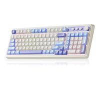 AULA S99 - Teclado para juegos inalámbricos, Bluetooth, 2.4 GHz/USB-C, teclado cremoso personalizado con almohadilla numérica, perilla multimedia retroiluminada RGB, bonito teclado programable para