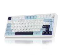 Aula Teclado mecánico inalámbrico F75 75%, junta intercambiable en caliente, interruptores prelubricados, teclado mecánico retroiluminado RGB para juegos, teclado mecánico de 2.4 GHz/tipo C/BT5.0