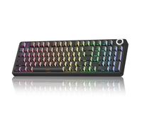 AULA Teclado mecánico inalámbrico F99 Pro, versión silenciosa, BT5.0/2.4GHz/USB-C, teclado personalizado intercambiable en caliente, estructura de junta, interruptores lineales prelubricados RGB