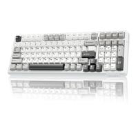 AULA Teclado mecánico inalámbrico F99, triple modo BT5.0/2.4GHz/USB-C, teclado personalizado intercambiable en caliente, interruptores lineales prelubricados, teclados retroiluminados RGB para juegos