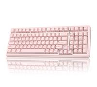 AULA Teclado mecánico inalámbrico F99, versión silenciosa, trimodo (BT5.0/2.4GHz/USB-C), estructura de junta, teclado mecánico intercambiable en caliente con interruptores lineales prelubricados