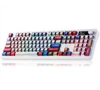 AULA Teclado mecánico inalámbrico, teclados cremosos para juegos con | 104 teclas de tamaño completo, intercambiables en caliente, personalizado, retroiluminación RGB, interruptores prelubricados