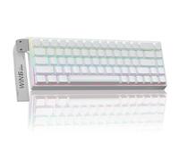 AULA WIN68 HE Teclado mecánico para juegos 60%, interruptor magnético de efecto Hall, modo de disparo rápido, accionamiento ajustable, tasa de sondeo de 8000 Hz, retroiluminación RGB, teclado blanco