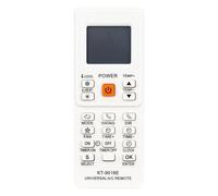 AULCMEET KT-9018E Mando a Distancia de Repuesto Compatible con 4000 en 1 para la mayoría de los Aires acondicionados LG Haier AUX CHIGO TCL Samsung/Toshiba/Panasonic/Sanyo/NEC/LG Aire Acondicionado