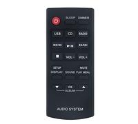 AULCMEET N2QAYC000060 Mando a Distancia de Repuesto Compatible con Panasonic Hi-Fi FM Micro Audio System SC-HC17EB-K SC-HC17EG-K SC-HC17PU-K SCHC17 SCHC17EBK SC-HC17EC-K SC-HC17EE-K