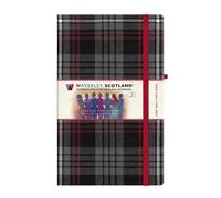 Auld Lang Syne Grey Tartan Notebook: Large 21cm x 13cm: Waverley Scotland Tartan Cloth Commonplace Notebook