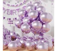 AULE Globos Lila Pastel Metalizados : 50 Piezas Globos Latex Morados Claros 12 Pulgadas Lilas para Cumpleaños Fiesta Bodas Navidad San Valentín