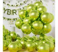 AULE Globos Metalizados Verde Cumpleaños: 50 Piezas Globo 12 Pulgadas Latex Verde Fruta Lima para Fiesta Bodas Navidad San Valentín