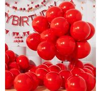 AULE Globos Rojo Cumpleaños Latex: 50 Piezas Globos Rojos 12 Pulgadas Rojo para Fiesta Bodas Navidad San Valentín
