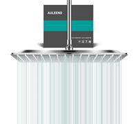 AULEEND Cabezal de ducha cuadrado de 16 pulgadas, cabezal de ducha cuadrado de acero inoxidable de alto flujo, diseño de alta presión incluso a bajo flujo de agua
