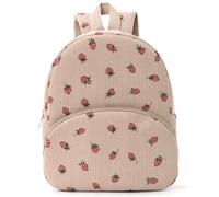 Aulenge Mochila Infantil de Fresa Mochila para Niñas Jardín de Infancia Mochila Infantil Mochila de Jardín de Infancia para Escuela Viajes Caqui