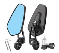 AULESSE Espejos Retrovisores Moto de 7/8", Espejos Retrovisores del Manillar de aluminio CNC, Anti-Glare EspejosLaterales para Motocicleta Scooter Cruiser Sport Bike ATV