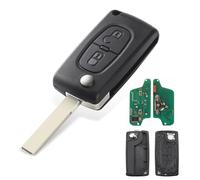 AULESSE FSK 2 Botones Mando a Distancia, 433MHz con Chip ID46 (PCF7941) Llave Remota del Coche para Peugeot 207 307 308 407 807 Expert y Citroën C2 C3 C4 Dispatch, CE0523 - Hoja HU83