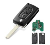 AULESSE FSK Mando a Distancia 2 Botones, 433MHz Llave Remota del Coche con Chip Electrónico ID46 PCF7941 para Peugeot 207 307 308 407 y Citroën C2 C3 C4 C5, CE0523 - Hoja VA2
