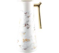 Aulica Cafetera isotérmica de mármol con asa dorada 1L