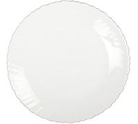 Aulica Plato llano blanco con borde dorado