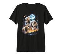 Aullando a la Luna Shih Tzu Camiseta Premium