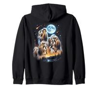 Aullando a la Luna Shih Tzu Sudadera con Capucha