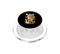 Aullando Gato Luna Bosque Cascada Vida Silvestre Felino PopSockets PopGrip para MagSafe