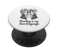Aullar es mi lenguaje de amor, Wolf PopSockets PopGrip Adhesivo