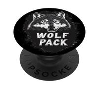 Aullido con la manada de lobos en este potente gráfico PopSockets PopGrip Adhesivo