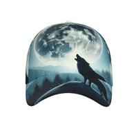 Aullido De Lobo Luna Negra Unisex Gorra De Béisbol Secado Rápido Sombrero Cómoda Gorra Trucker para Tenis Deporte Senderismo