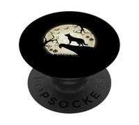 Aullido de Perro de Halloween PopSockets PopGrip Adhesivo