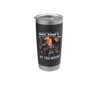 Aullido En La Luna Cowboy Hombres Lobo Vaso térmico de acero inoxidable de doble pared