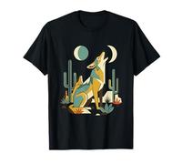 Aullido Retro de Coyote del Desierto Camiseta